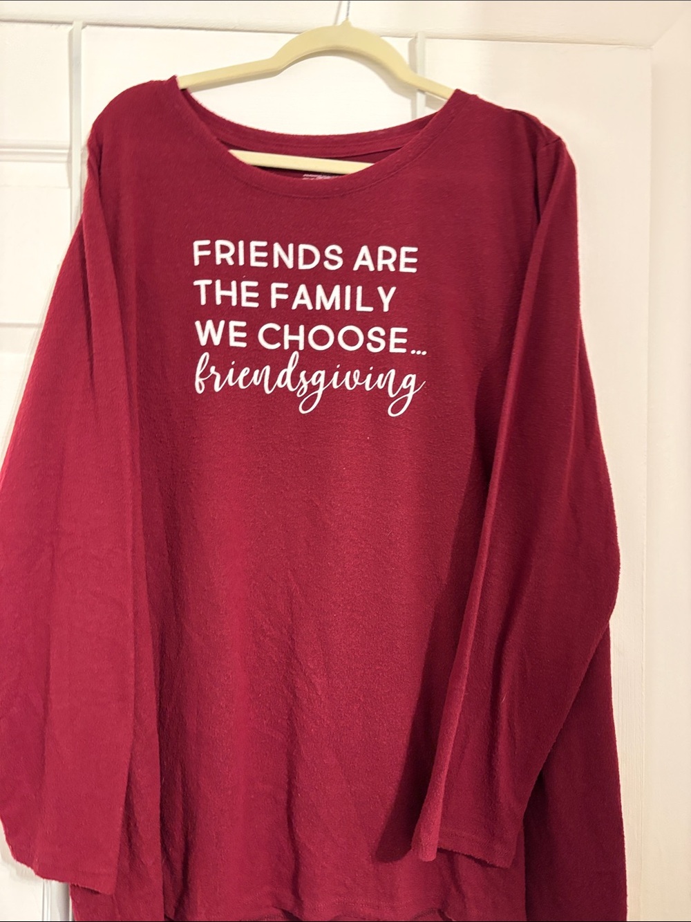 Lane Bryant Red 'Friendsgiving' Graphic Long-Sleeve Top